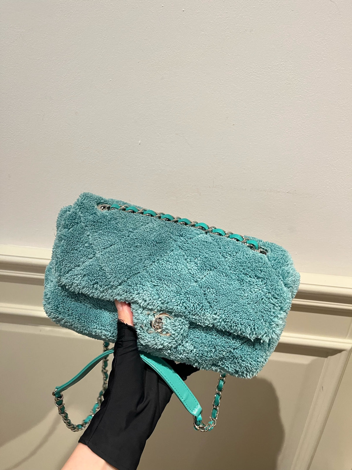 Chanel - Classic Flap - Cloth - Blue - (Medium)