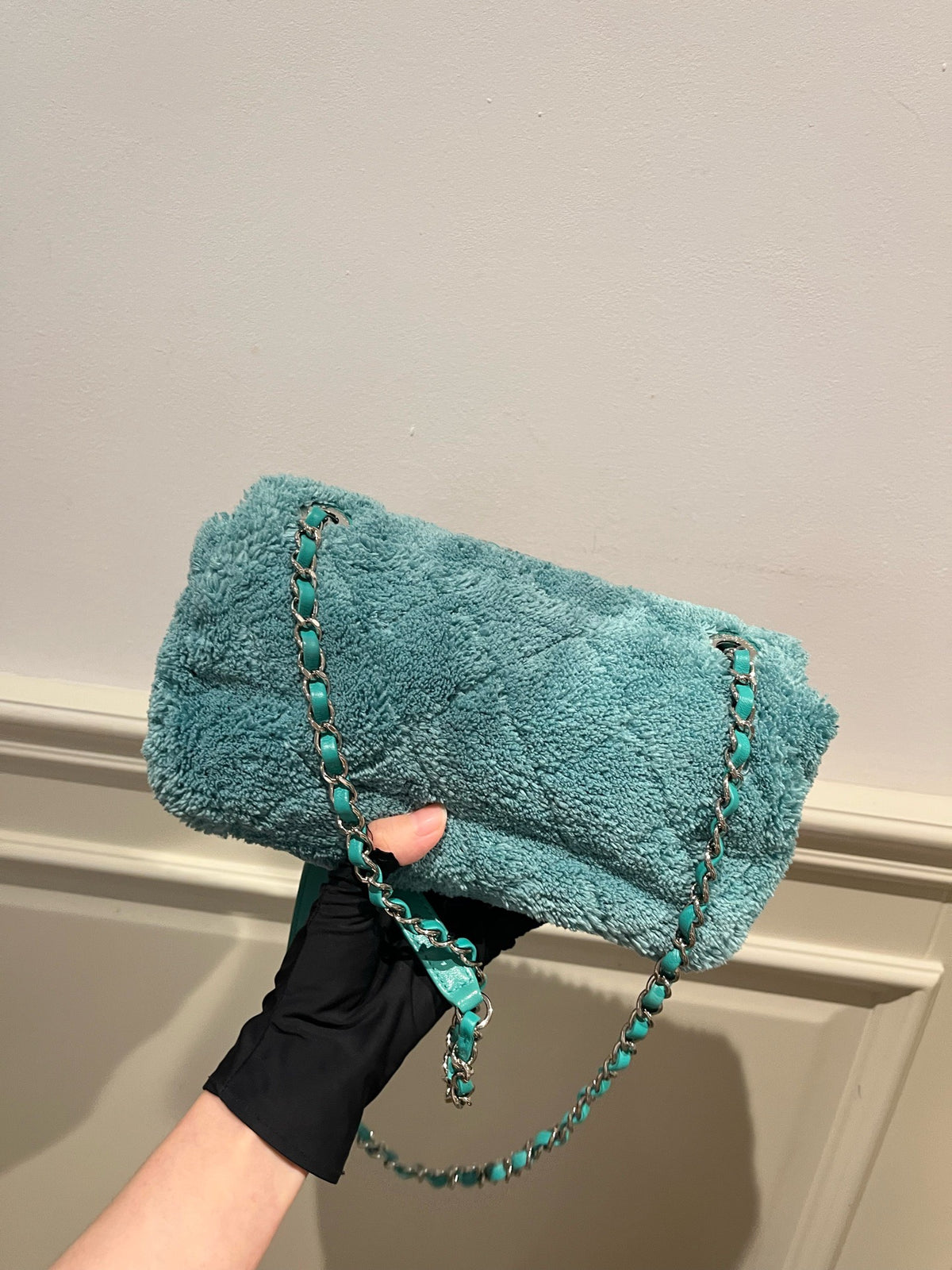 Chanel - Classic Flap - Cloth - Blue - (Medium)
