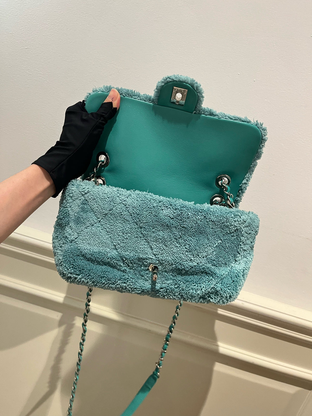 Chanel - Classic Flap - Cloth - Blue - (Medium)