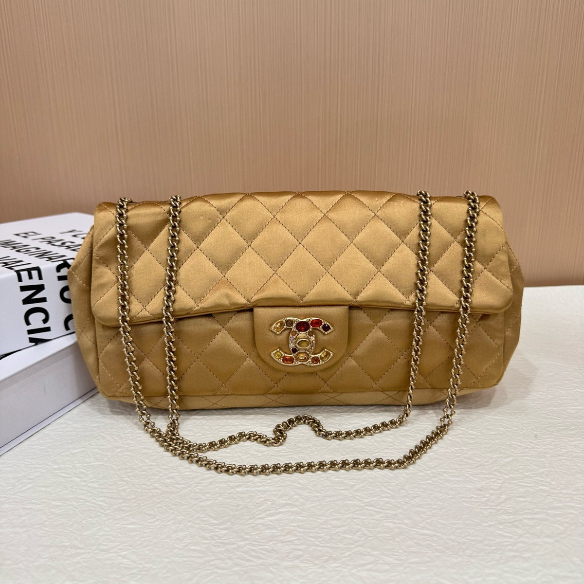 Chanel - Classic Flap - Cloth - Gold