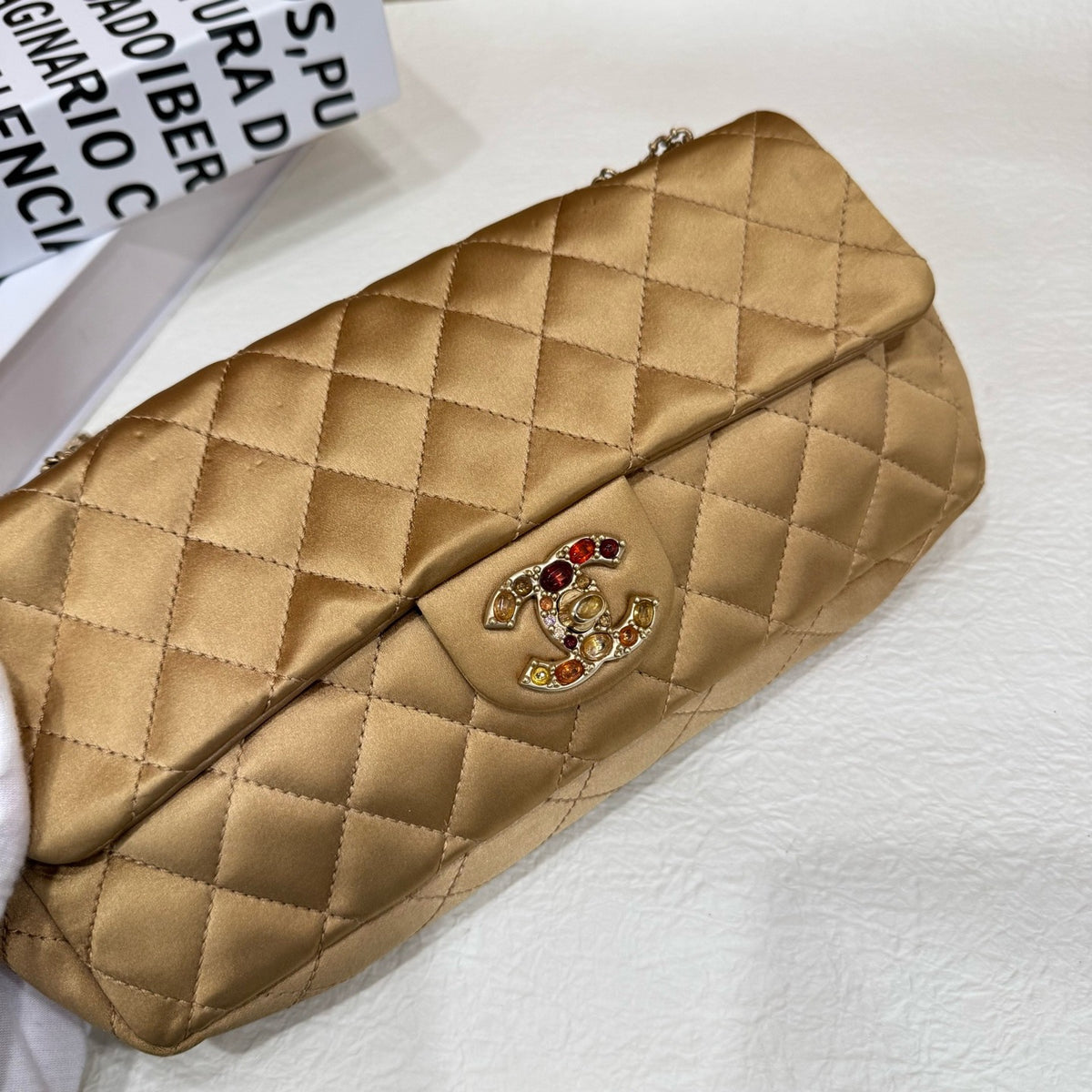 Chanel - Classic Flap - Cloth - Gold