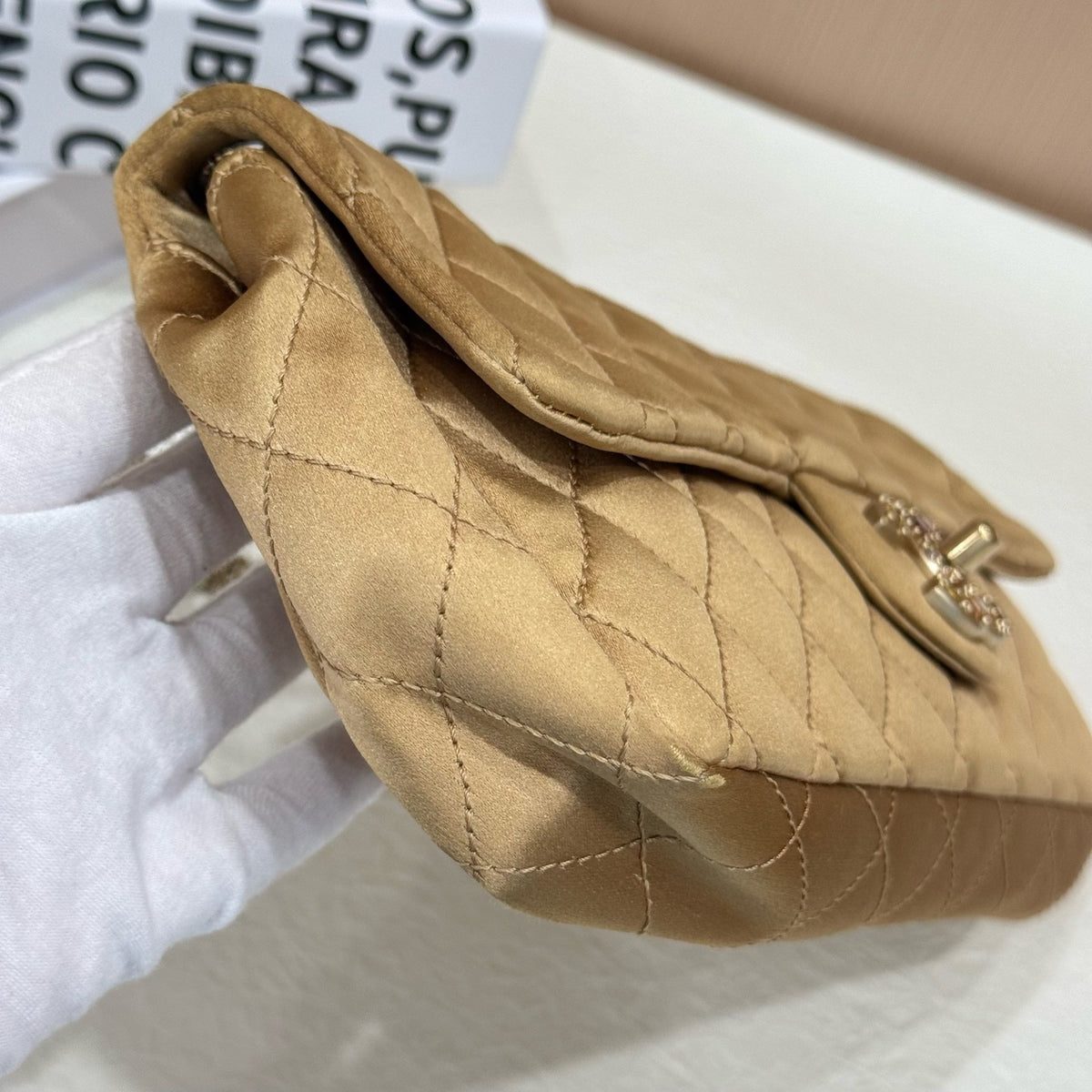 Chanel - Classic Flap - Cloth - Gold