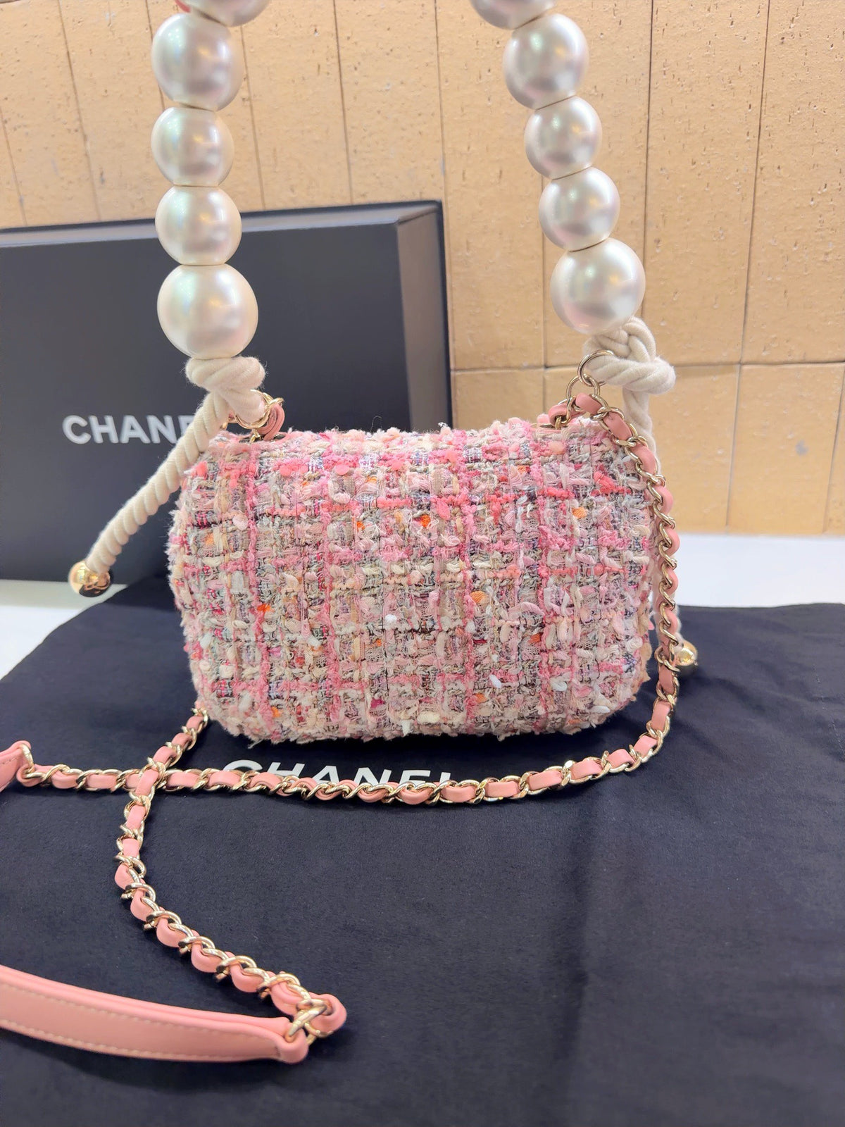 Chanel - Classic Flap - Cloth - Pink - (mini)