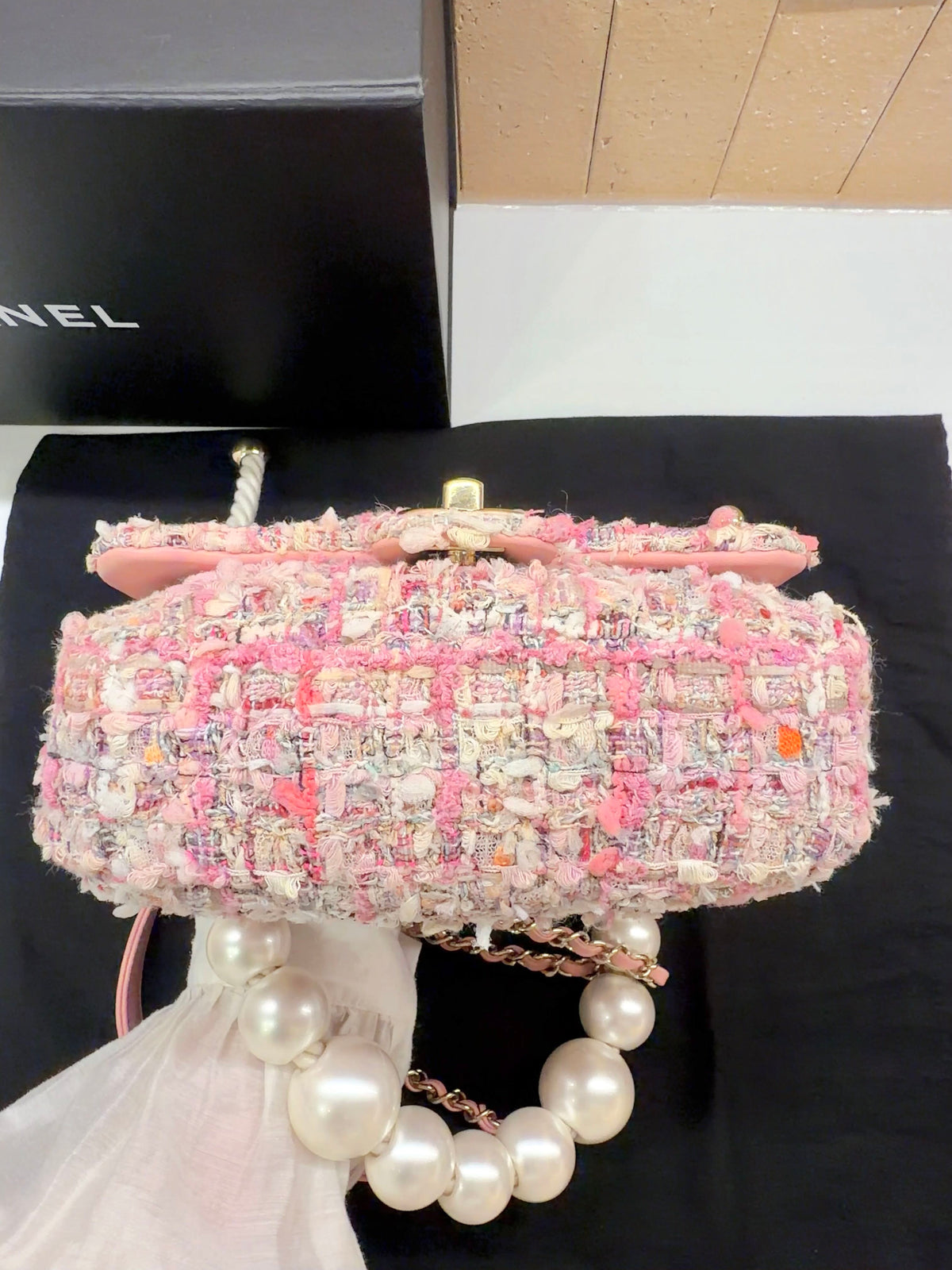 Chanel - Classic Flap - Cloth - Pink - (mini)