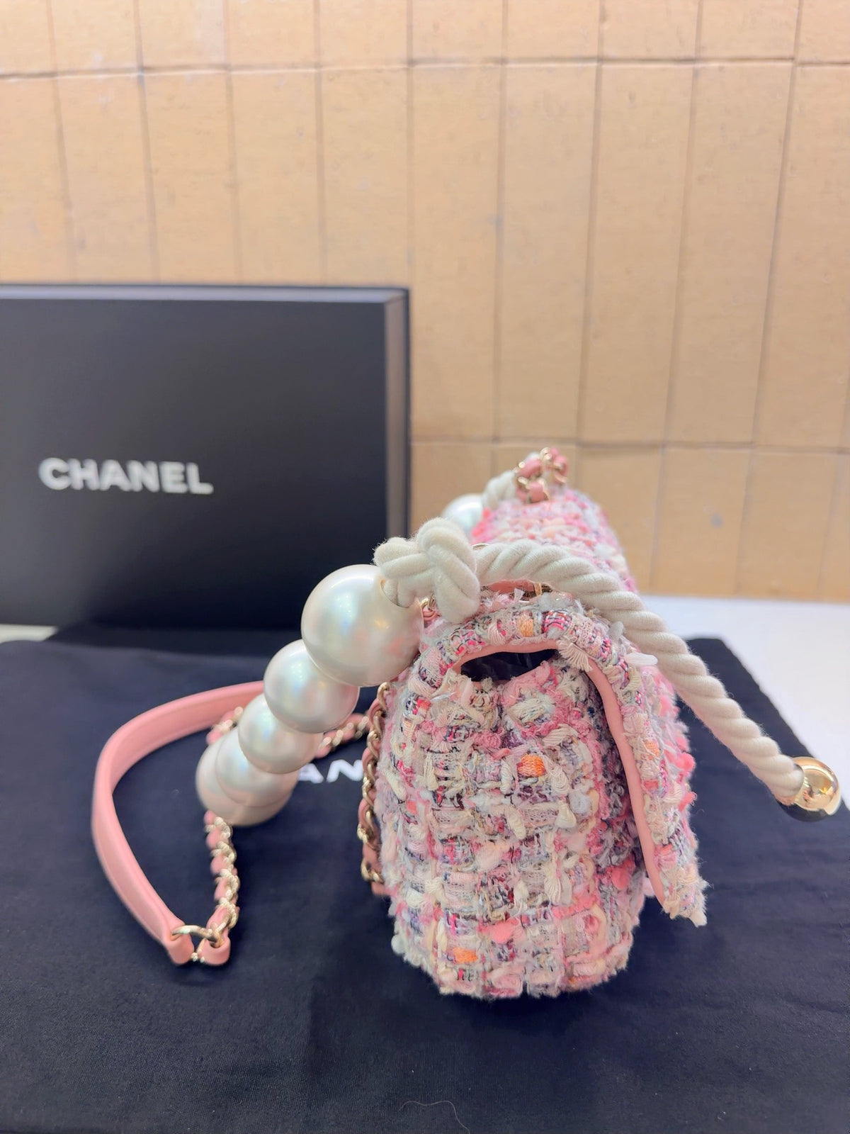 Chanel - Classic Flap - Cloth - Pink - (mini)