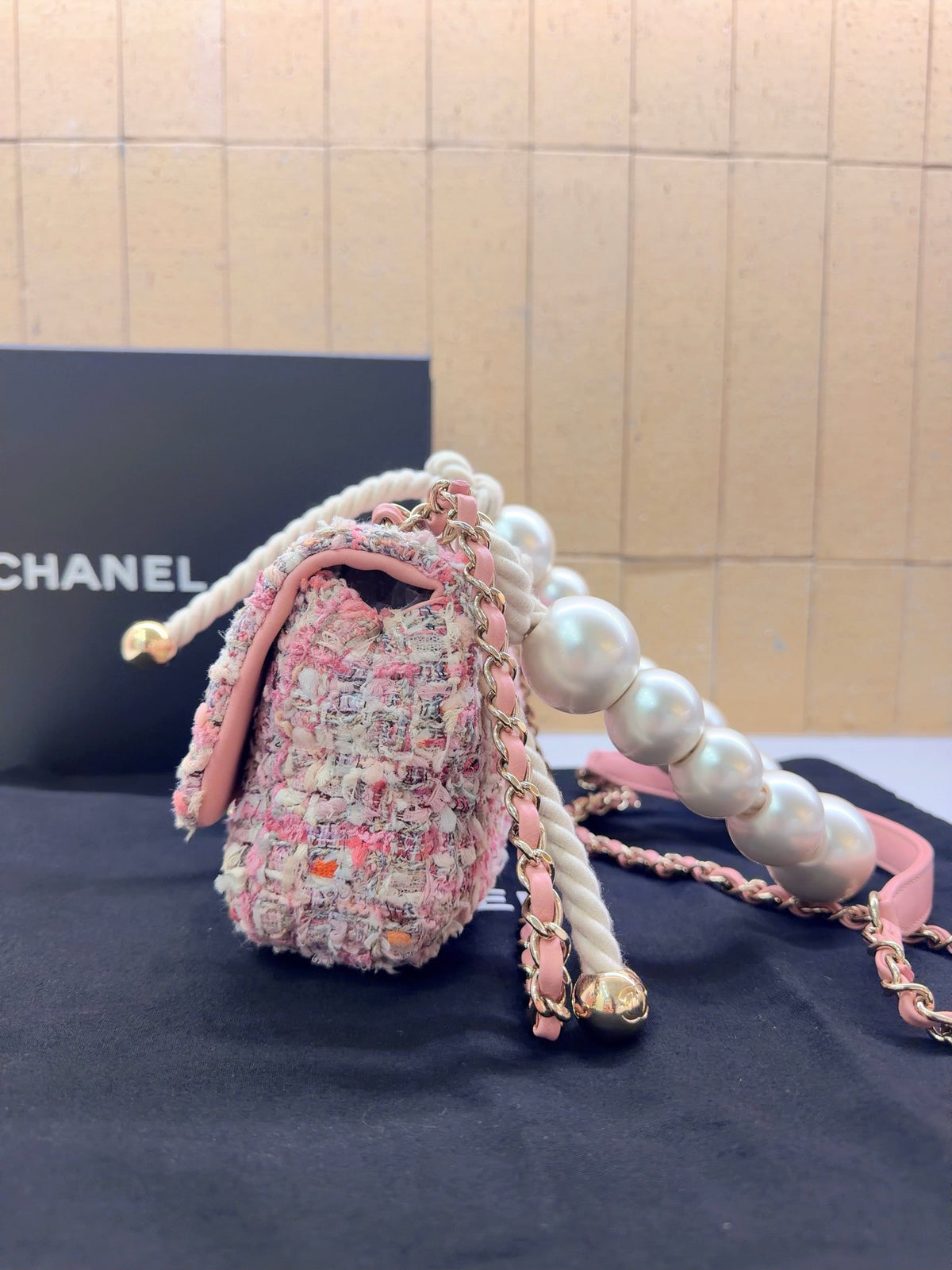Chanel - Classic Flap - Cloth - Pink - (mini)