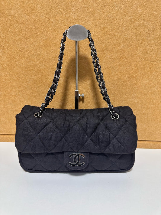 Chanel - Classic Flap - Denim - Black - (small)