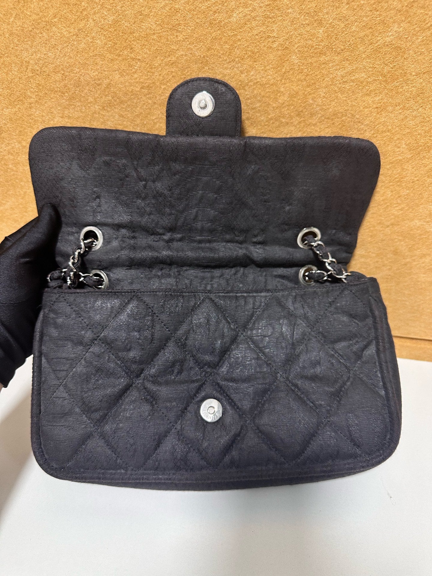 Chanel - Classic Flap - Denim - Black - (small)