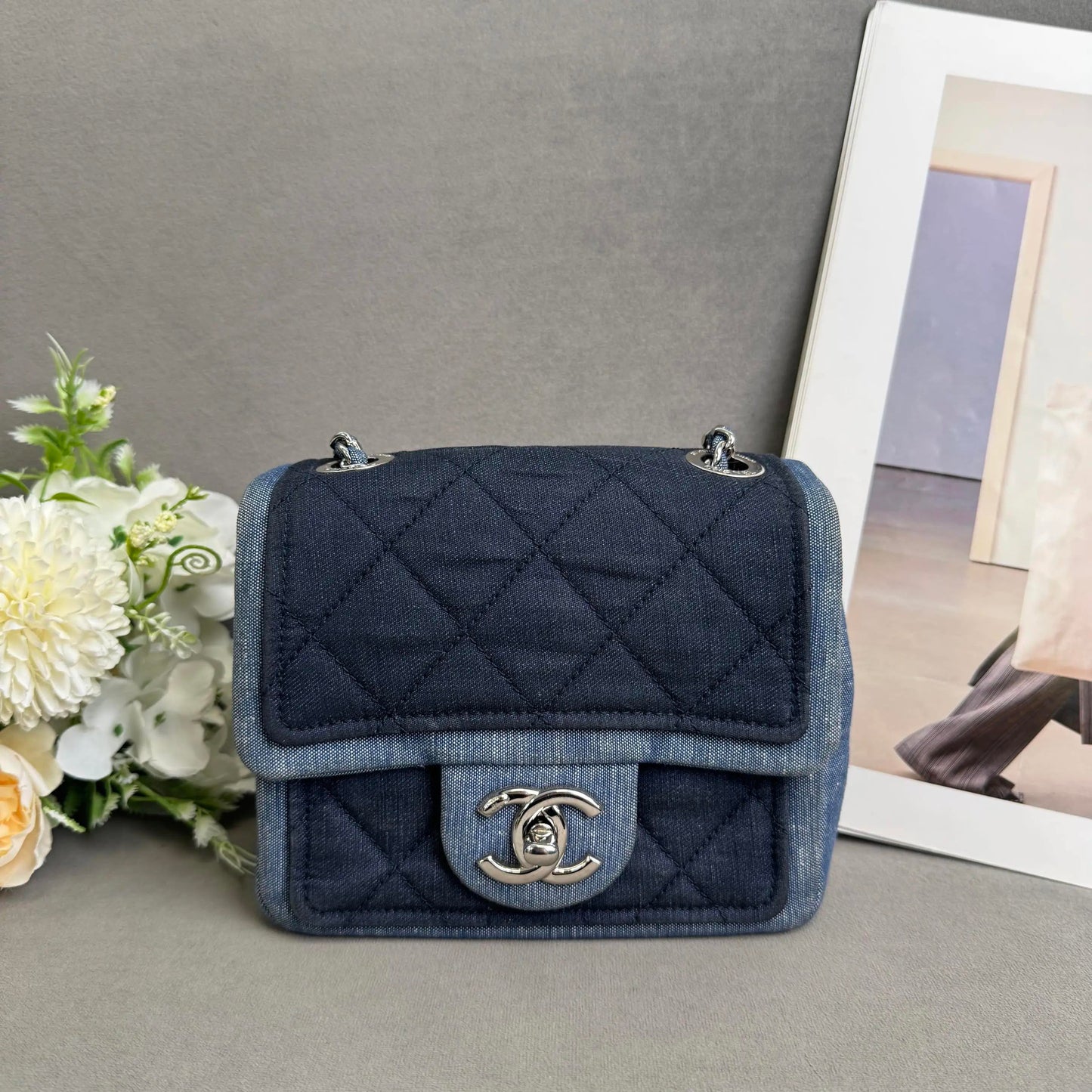 Chanel - Classic Flap - Denim - Blue - (mini)