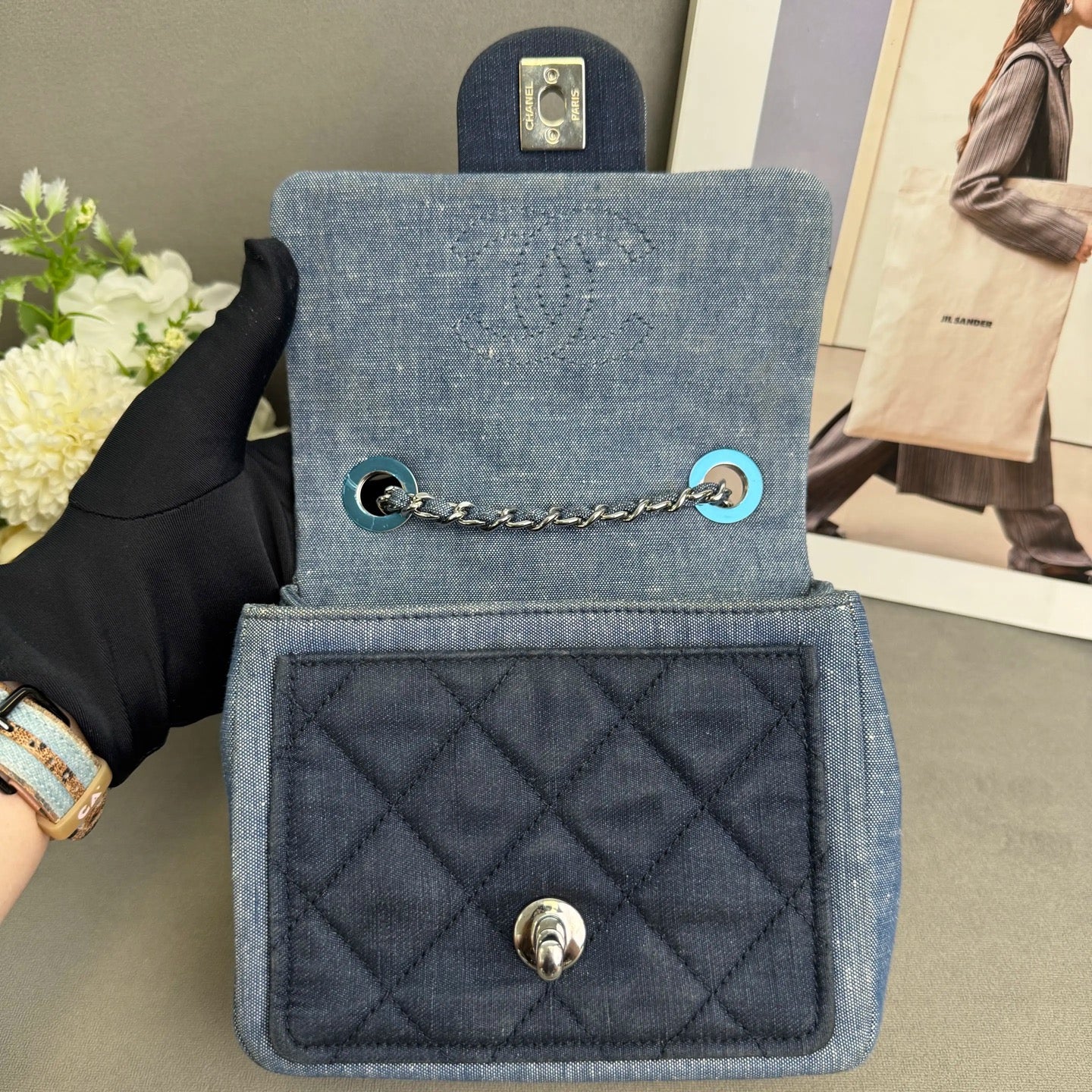 Chanel - Classic Flap - Denim - Blue - (mini)