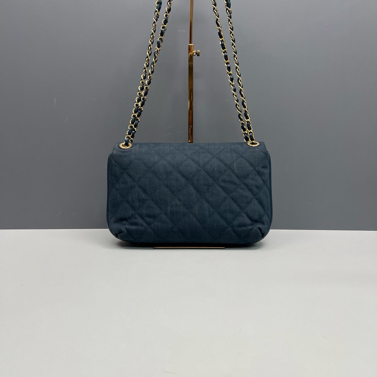 Chanel - Classic Flap - Denim - Jeans - Blue - (large)