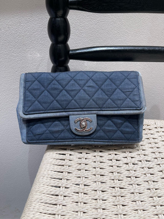Chanel - Classic Flap - Denim - Jeans - Blue - (Other)