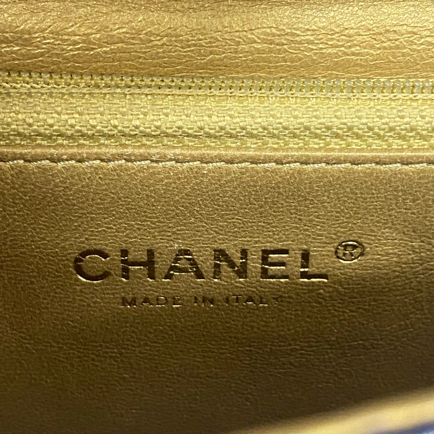 Chanel - Classic Flap Horizontal Pearl Bag - Metallic lambskin leather - Dark Blue with Gold-Tone Hardware - (mini)