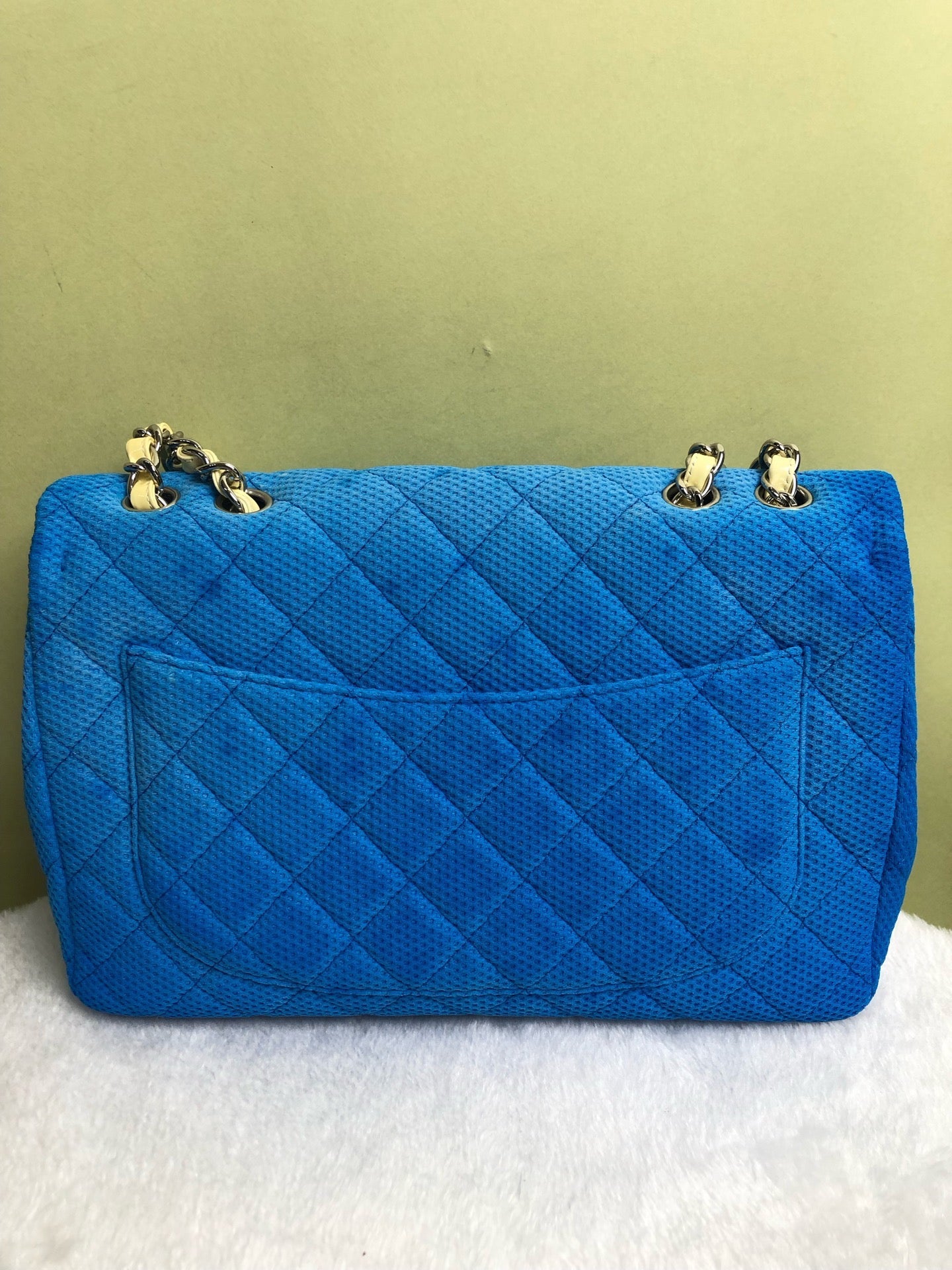Chanel - Classic Flap Jumbo - Fabric - Blue - (large)