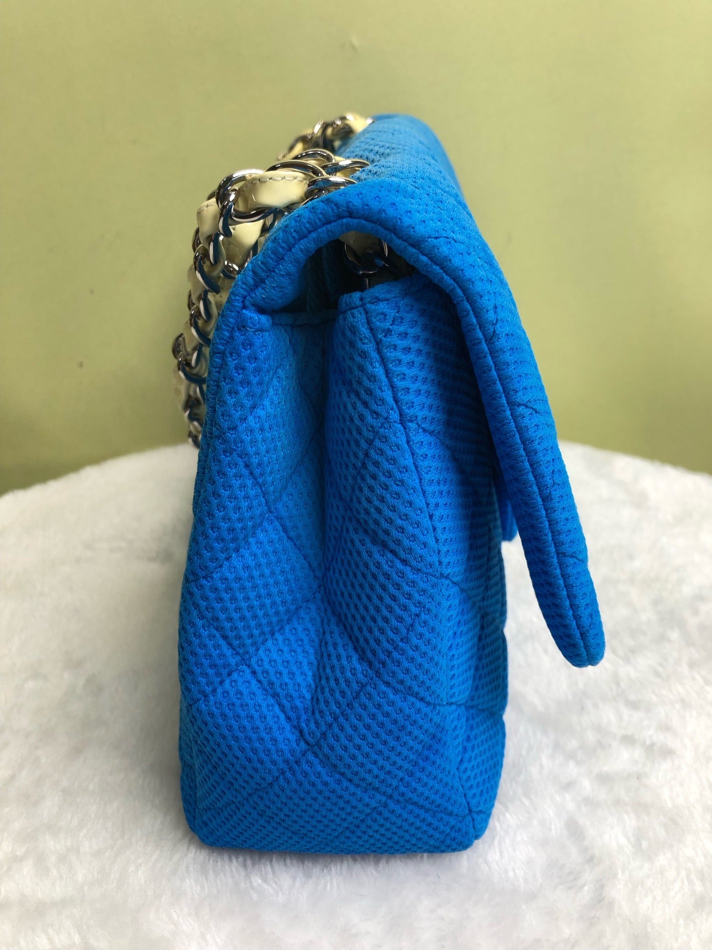 Chanel - Classic Flap Jumbo - Fabric - Blue - (large)