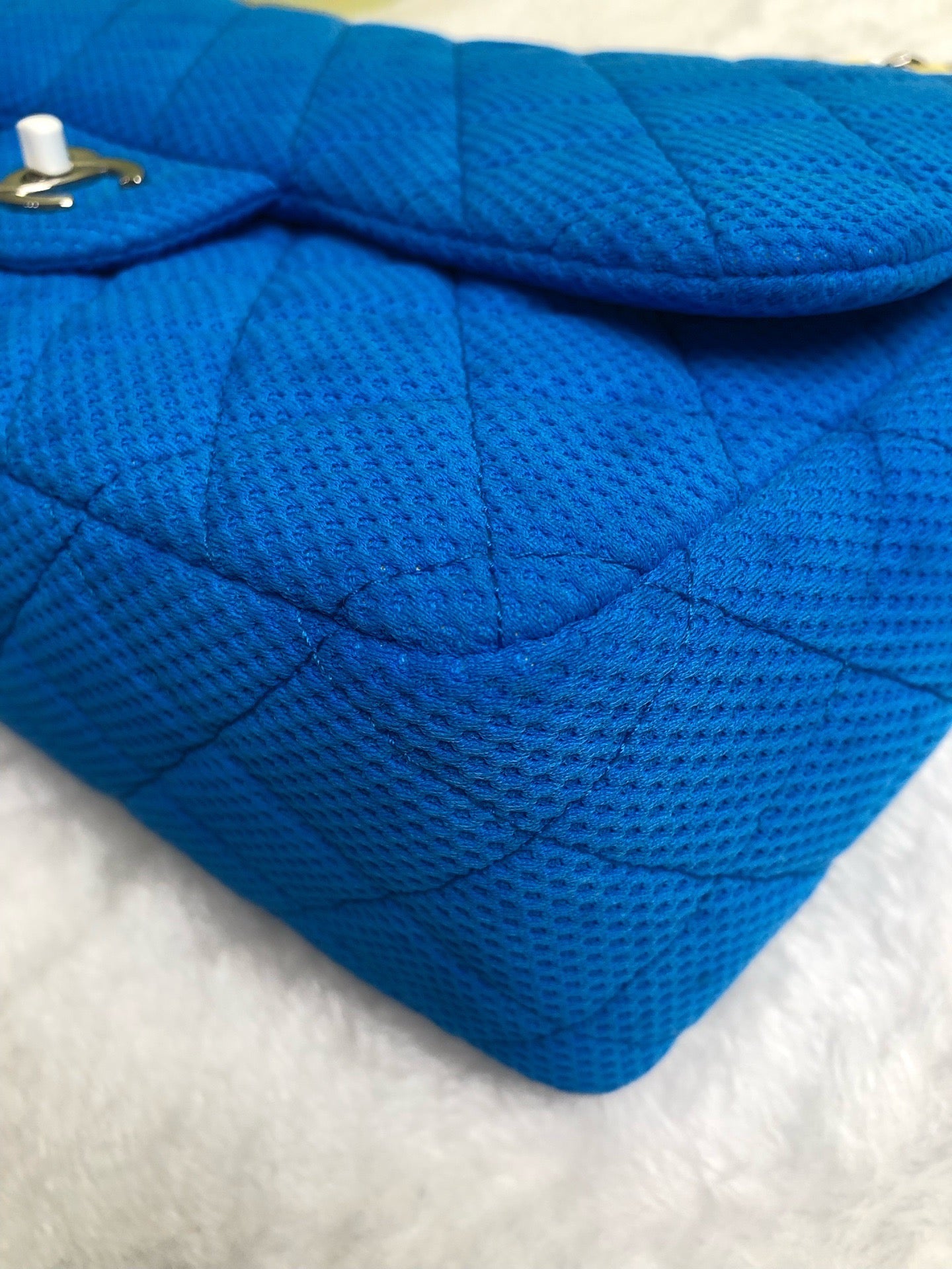Chanel - Classic Flap Jumbo - Fabric - Blue - (large)