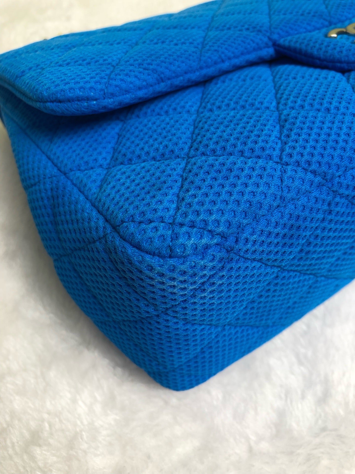 Chanel - Classic Flap Jumbo - Fabric - Blue - (large)