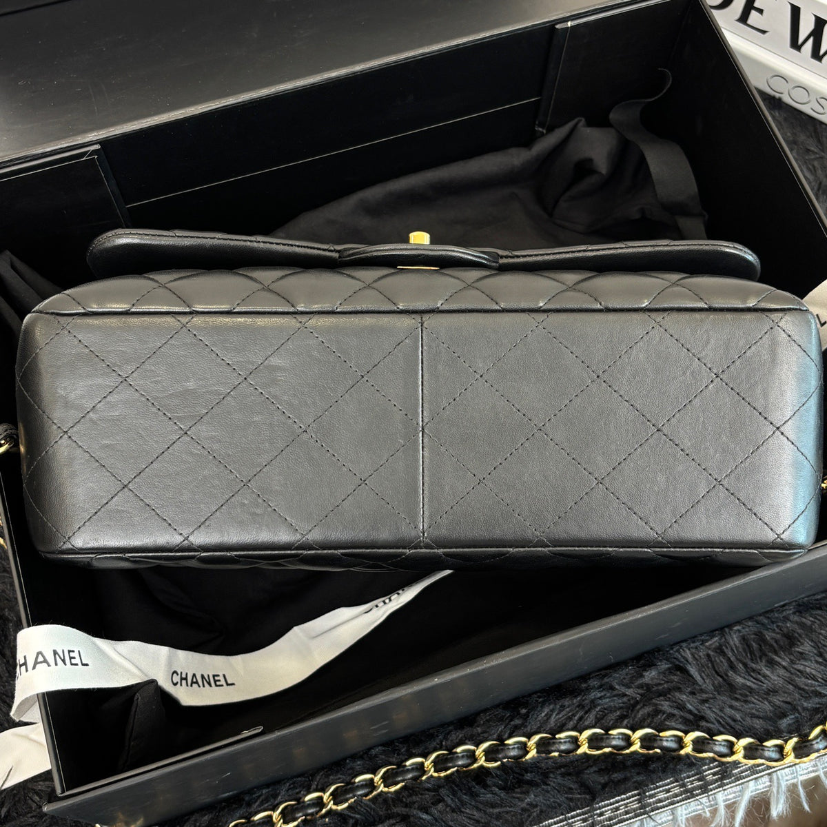Chanel - Classic Flap Jumbo - Leather - Black - (medium)
