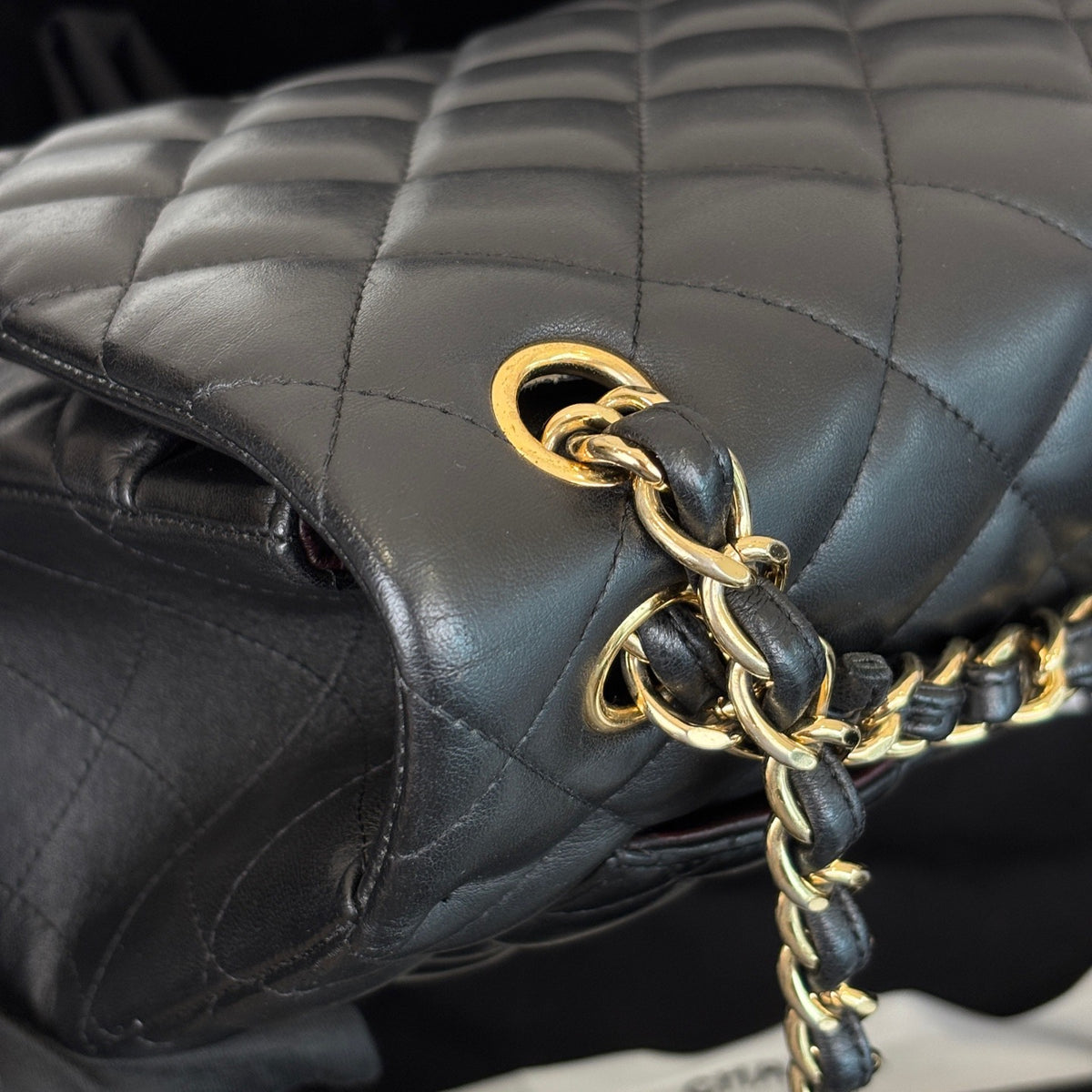 Chanel - Classic Flap Jumbo - Leather - Black - (medium)