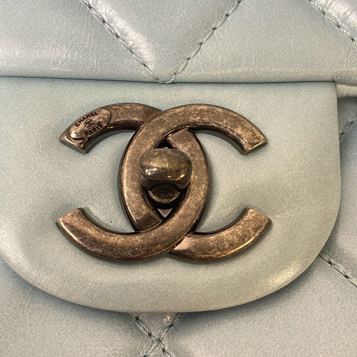 Chanel - Classic Flap Jumbo - Leather - Blue - (large)