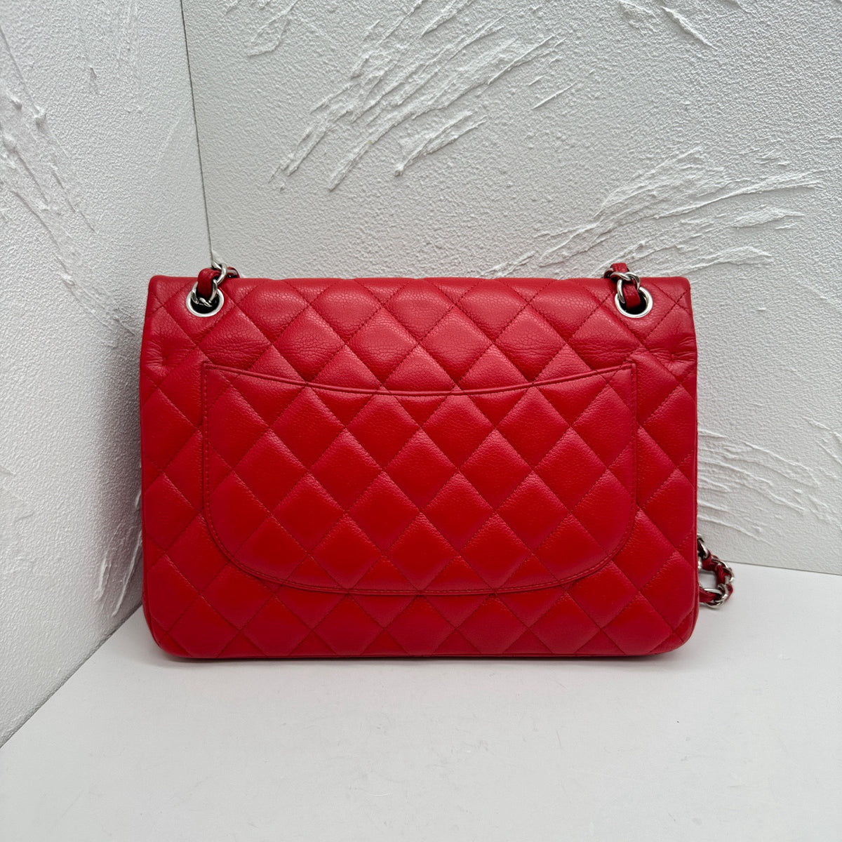 Chanel - Classic Flap Jumbo - Leather - Red - (large)