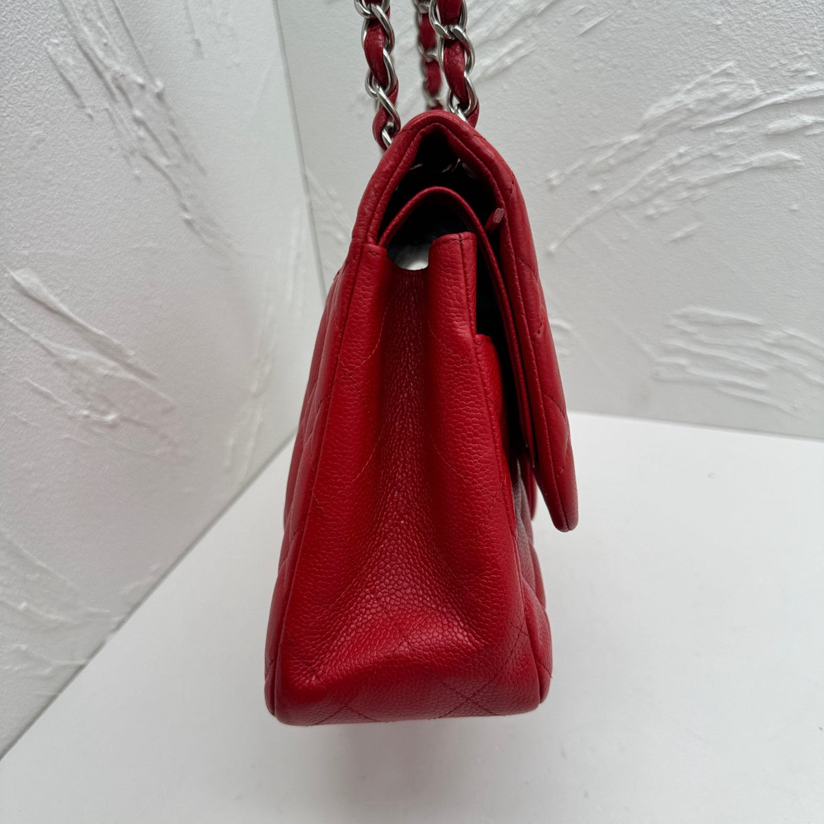 Chanel - Classic Flap Jumbo - Leather - Red - (large)