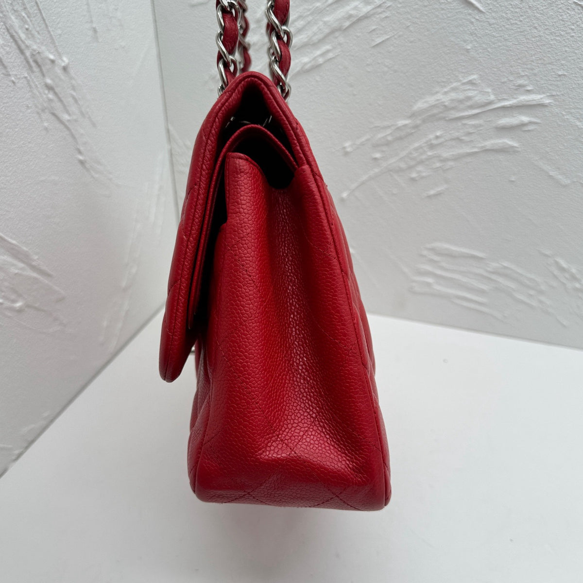 Chanel - Classic Flap Jumbo - Leather - Red - (large)
