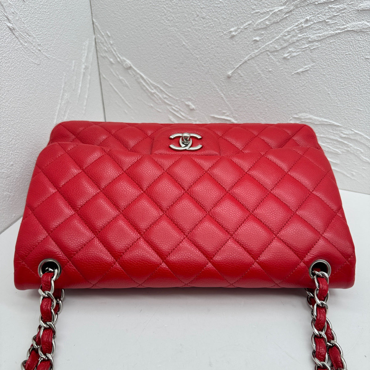 Chanel - Classic Flap Jumbo - Leather - Red - (large)