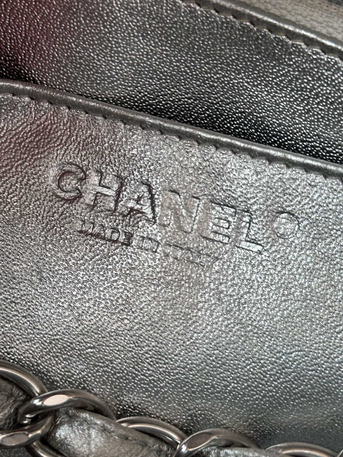 Chanel - Classic Flap Jumbo - Leather - Silver - (large)
