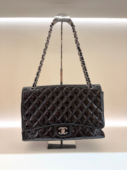Chanel - Classic Flap Jumbo - Patent leather - Black - (Jumbo)