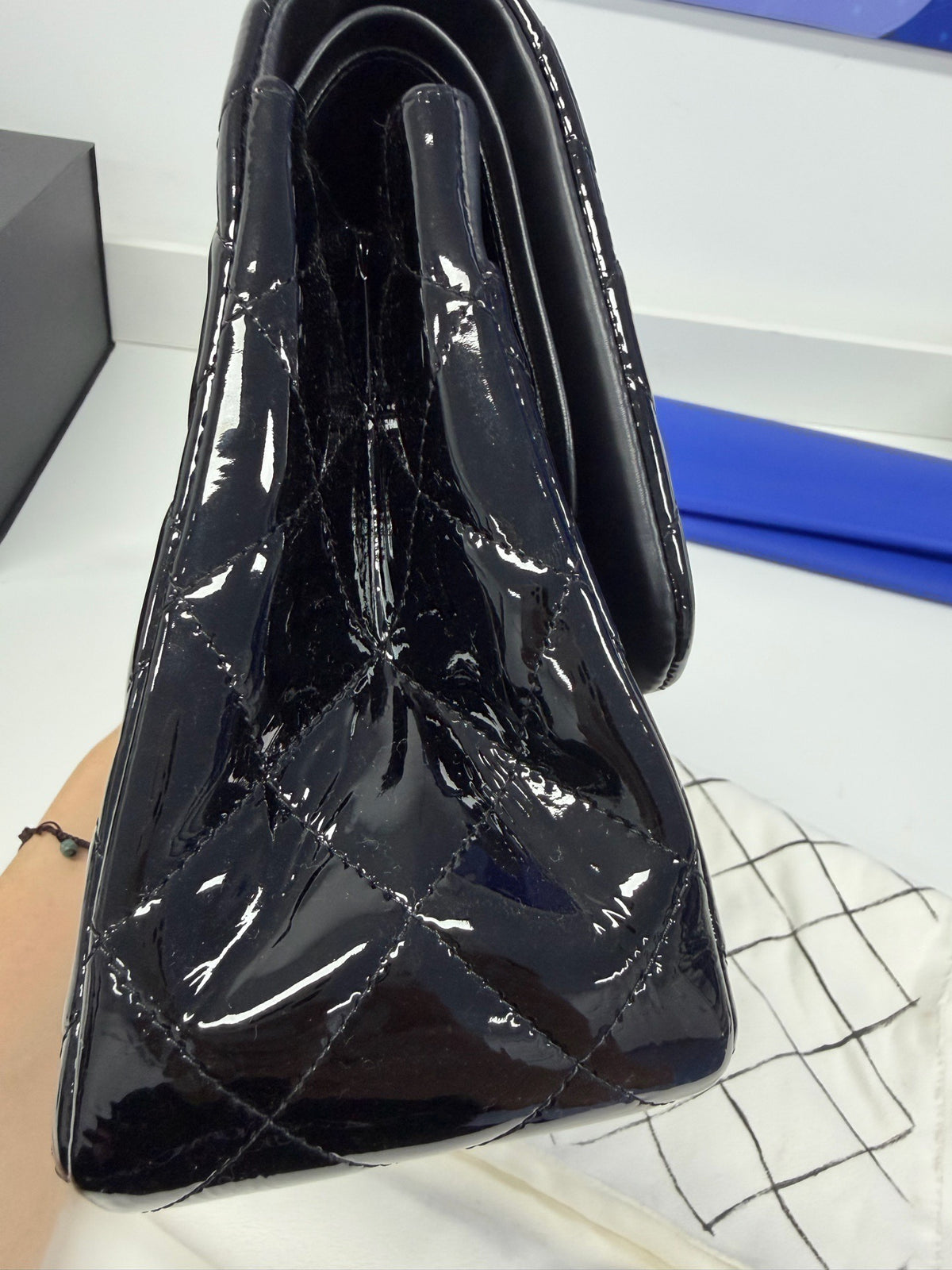Chanel - Classic Flap Jumbo - Patent leather - Black - (large)