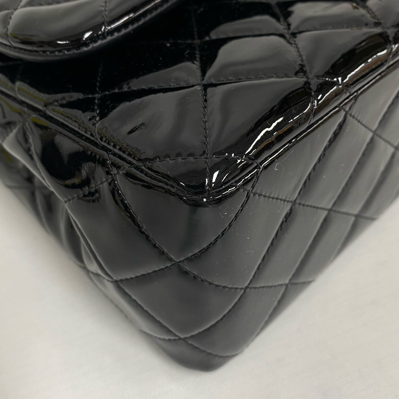 Chanel - Classic Flap Jumbo - Patent leather - Black - (Large)