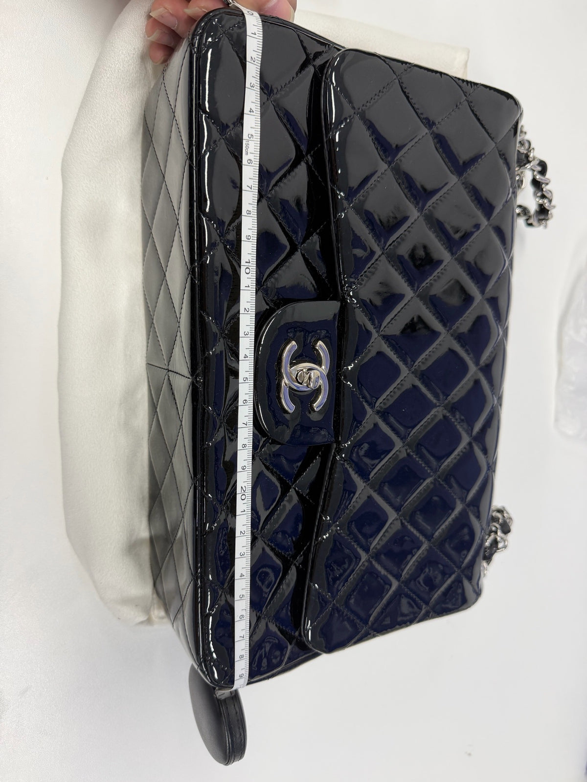 Chanel - Classic Flap Jumbo - Patent leather - Black - (large)