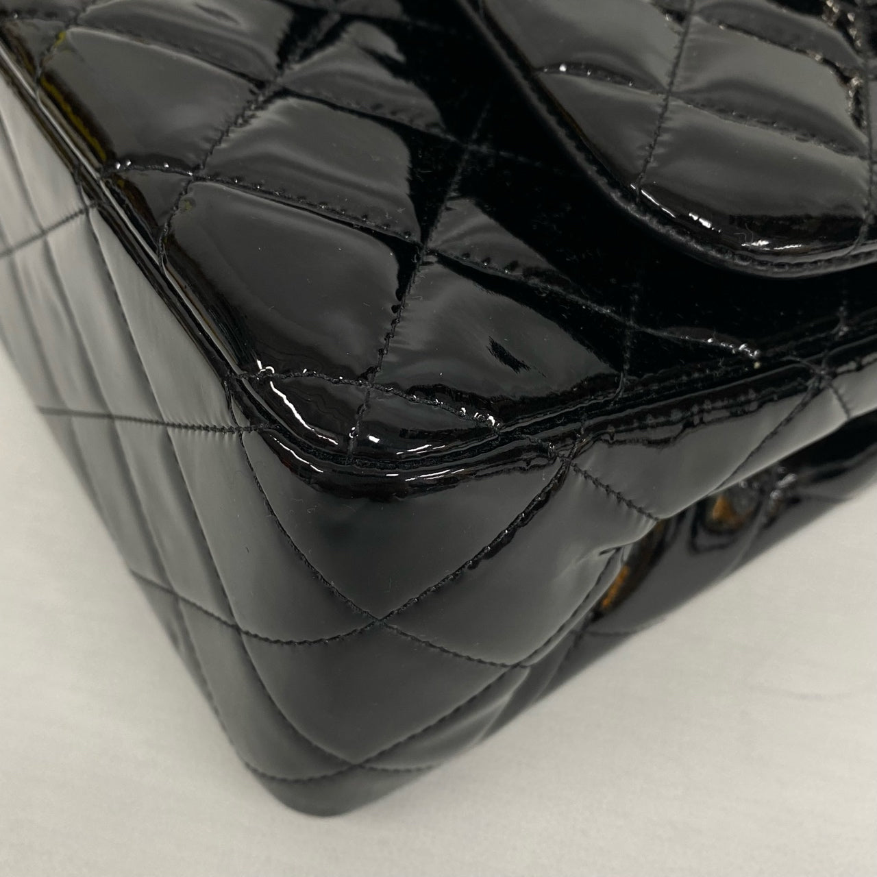 Chanel - Classic Flap Jumbo - Patent leather - Black - (Large)