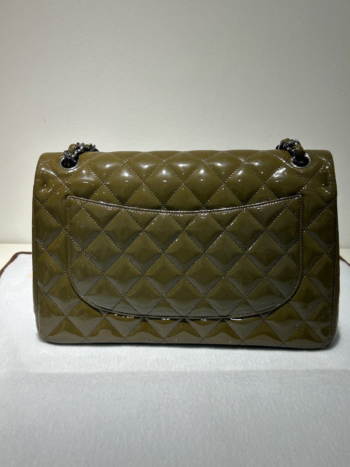 Chanel - Classic Flap Jumbo - Patent leather - Green - (large)