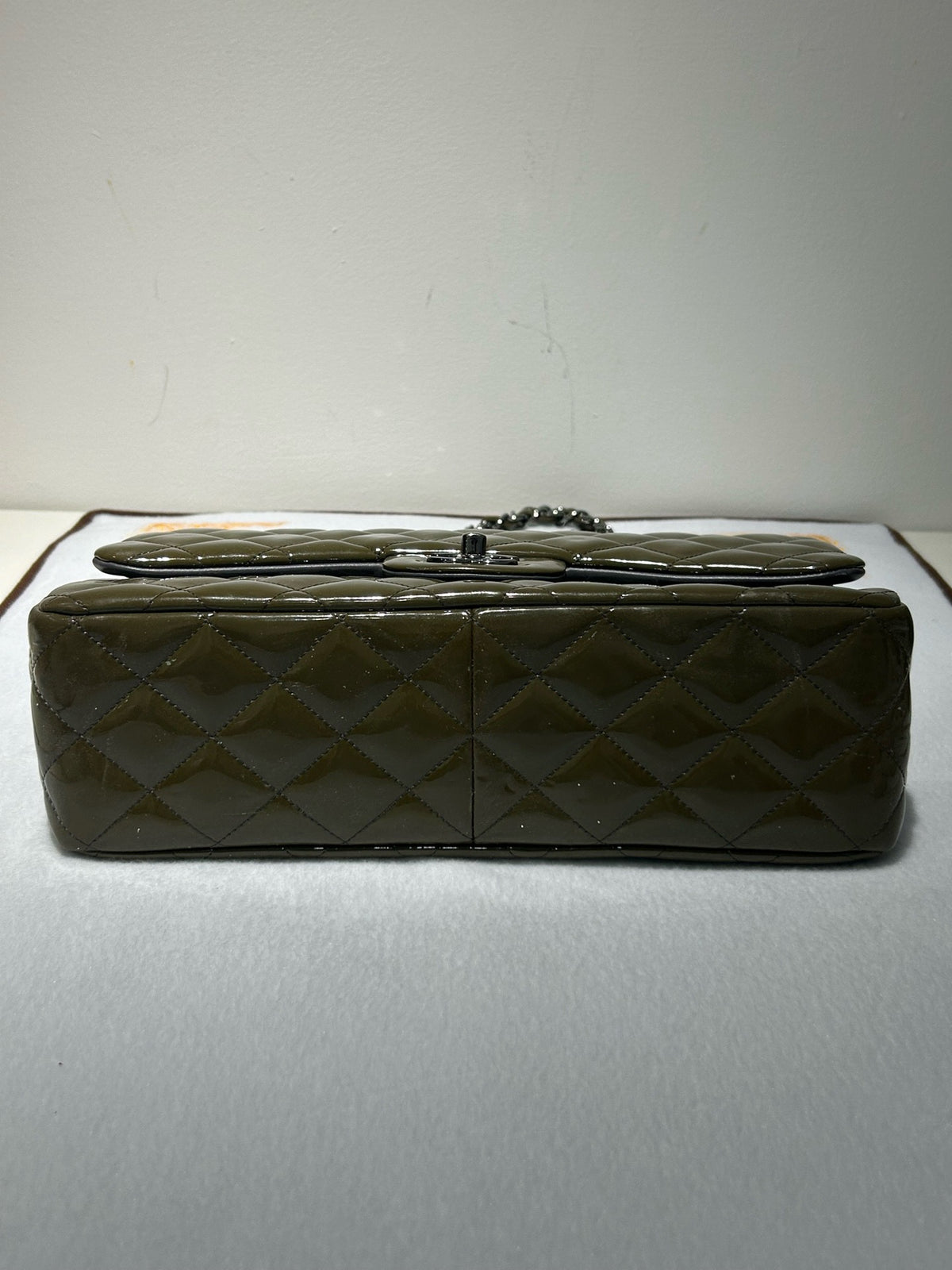 Chanel - Classic Flap Jumbo - Patent leather - Green - (large)