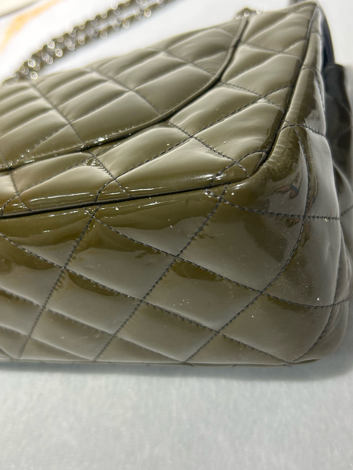 Chanel - Classic Flap Jumbo - Patent leather - Green - (large)