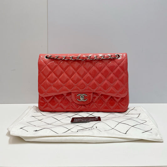 Chanel - Classic Flap Jumbo - Patent leather - Pink - (large)