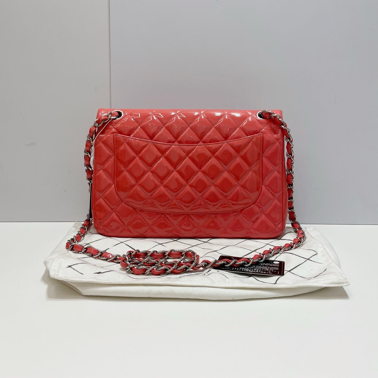Chanel - Classic Flap Jumbo - Patent leather - Pink - (large)