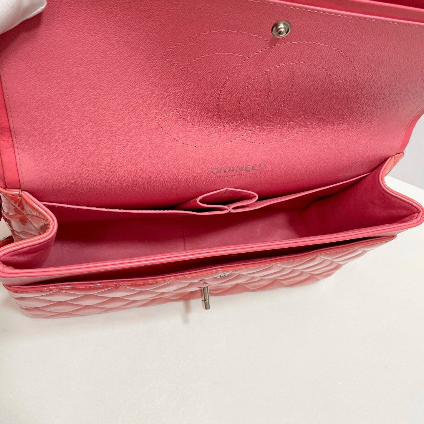 Chanel - Classic Flap Jumbo - Patent leather - Pink - (large)
