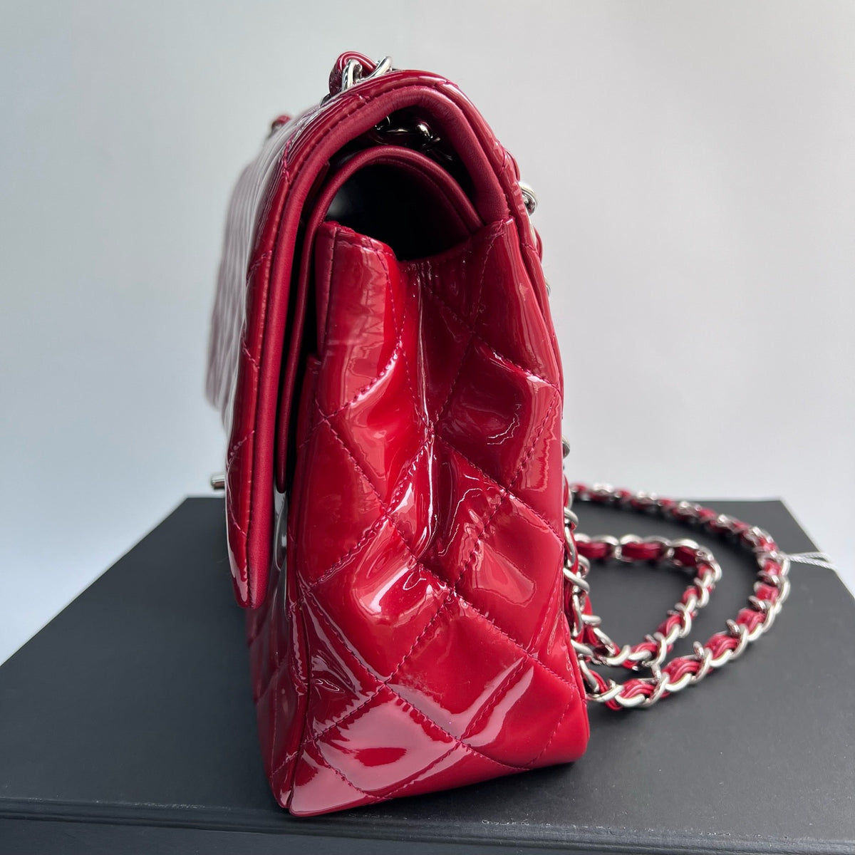 Chanel - Classic Flap Jumbo - Patent leather - Red - (large)