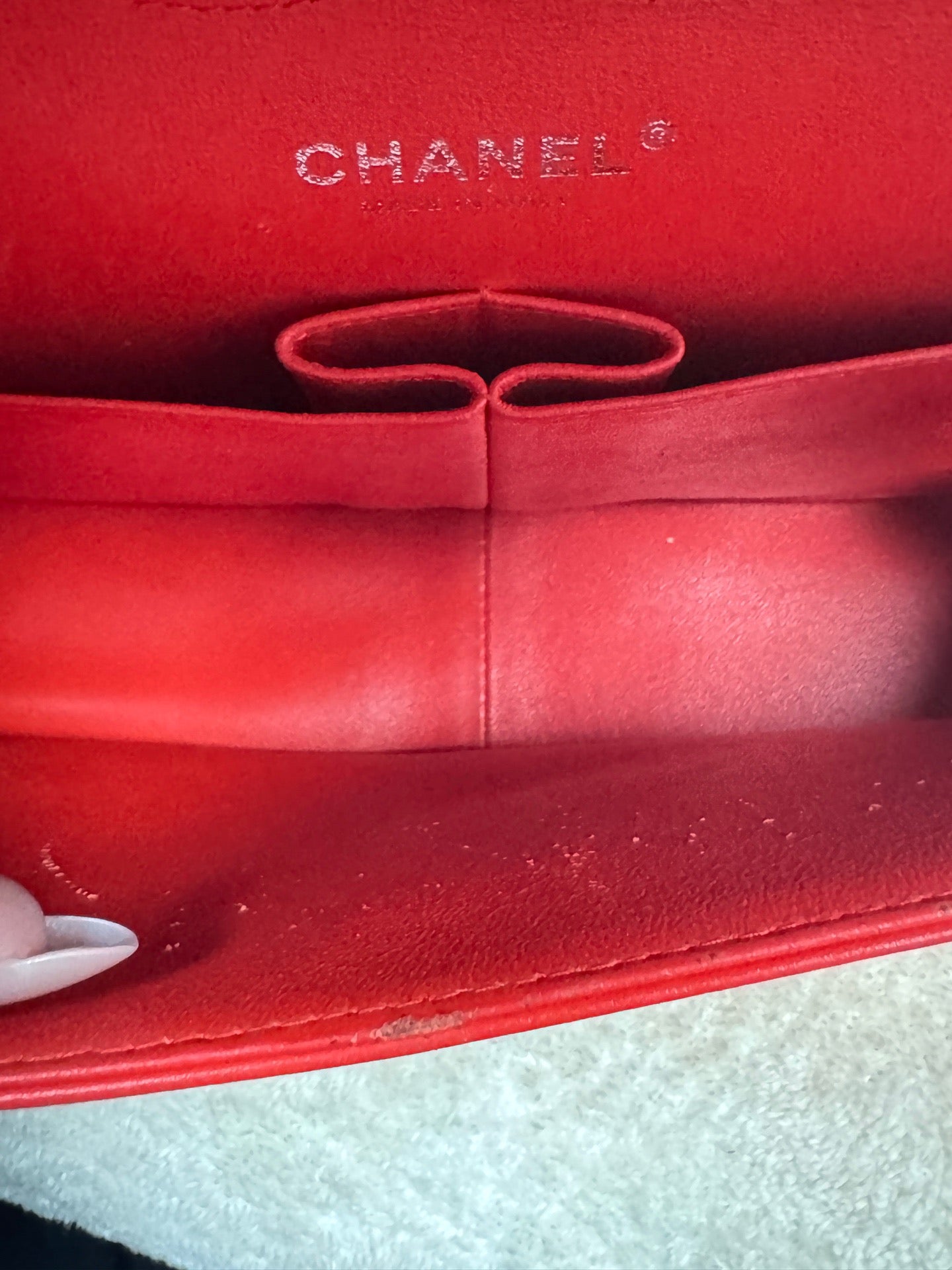 Chanel - Classic Flap Jumbo - Patent leather - Red - (large)