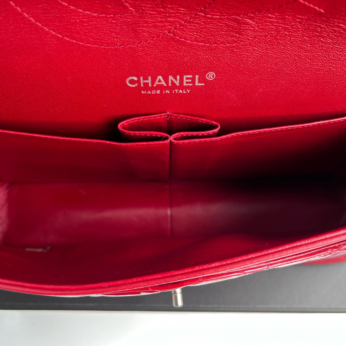 Chanel - Classic Flap Jumbo - Patent leather - Red - (large)
