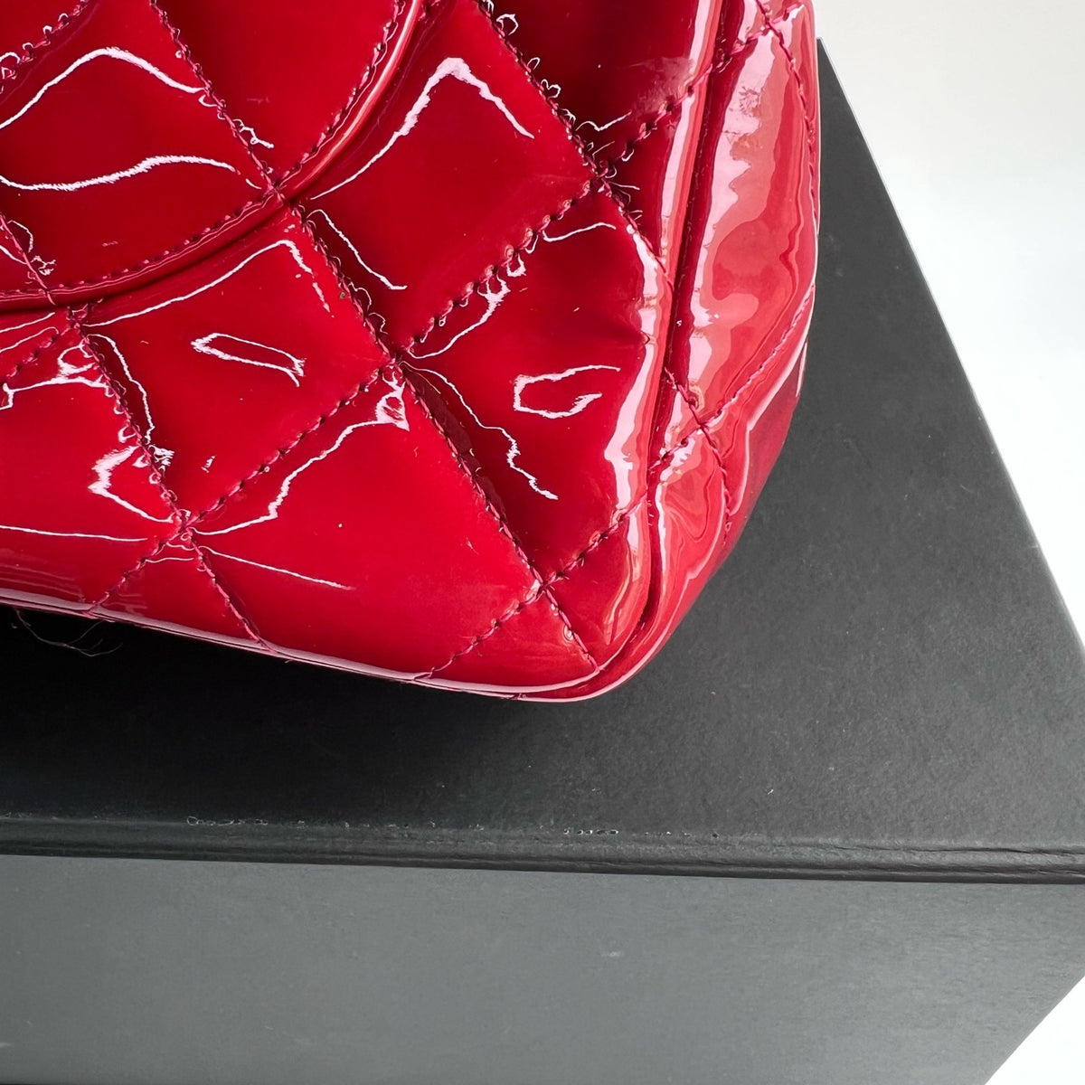Chanel - Classic Flap Jumbo - Patent leather - Red - (large)