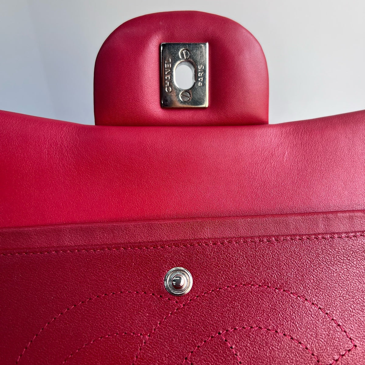 Chanel - Classic Flap Jumbo - Patent leather - Red - (large)