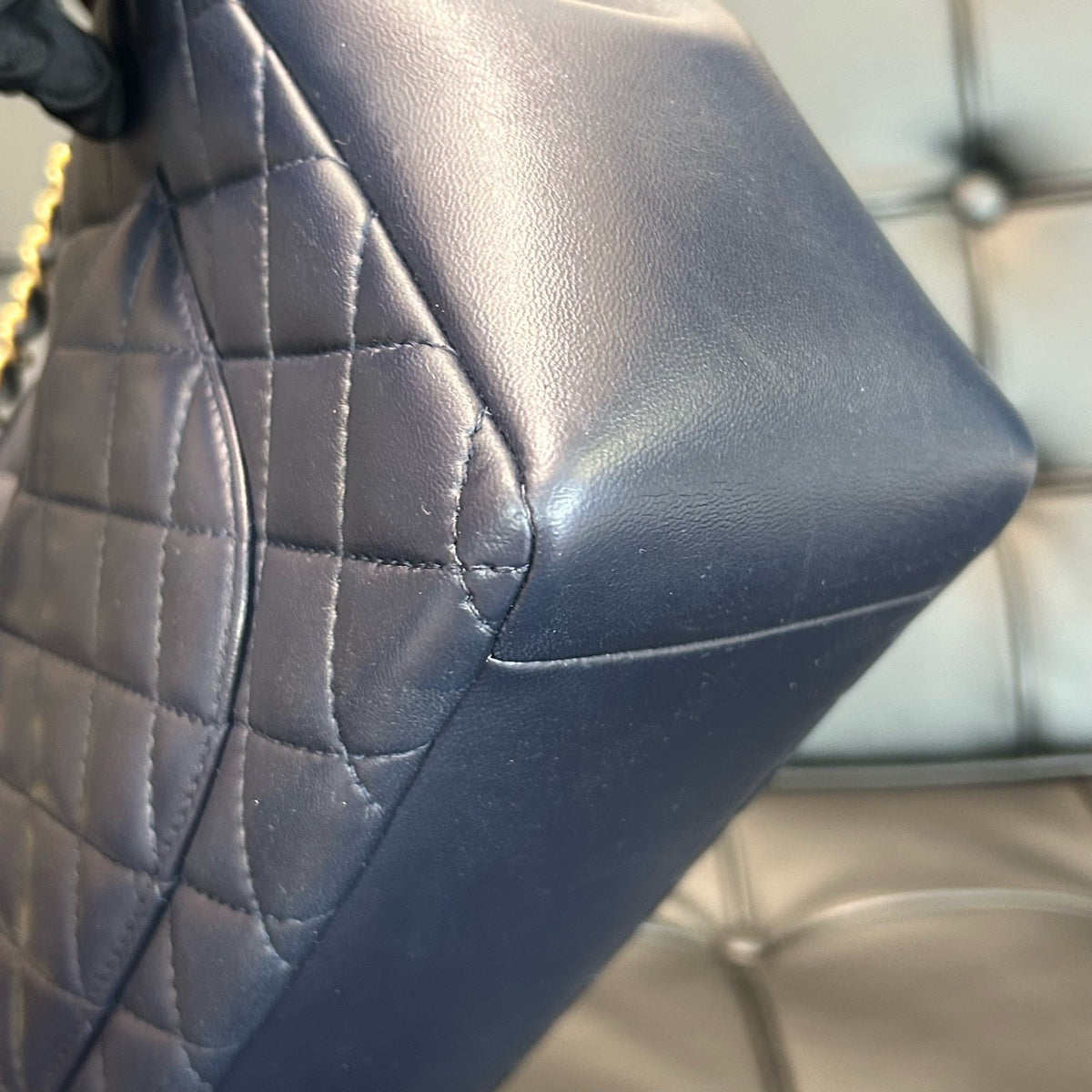 Chanel - Classic Flap Large - Leather - Navy - (large)