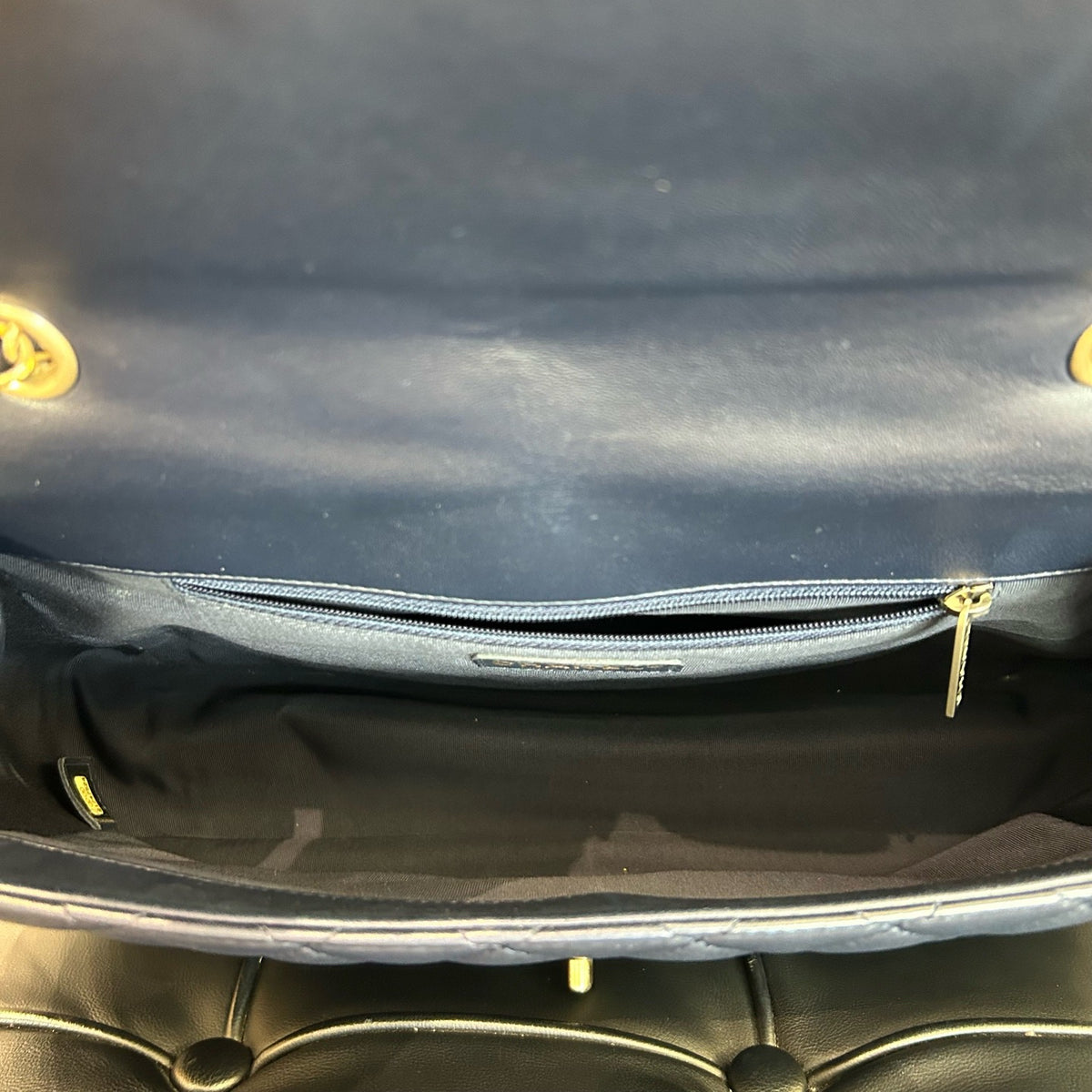 Chanel - Classic Flap Large - Leather - Navy - (large)