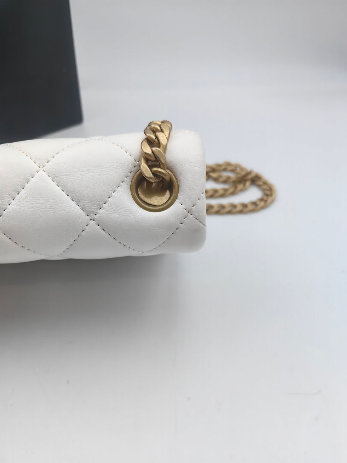 Chanel - Classic Flap Large Mini - Leather - White - (mini)