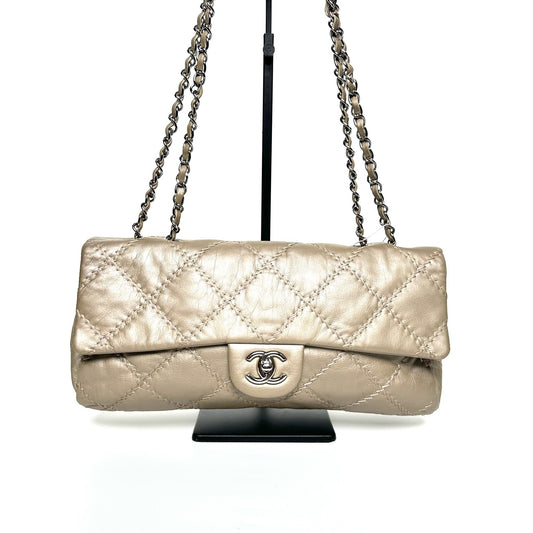 Chanel - Classic Flap - Leather - Beige - (mini)