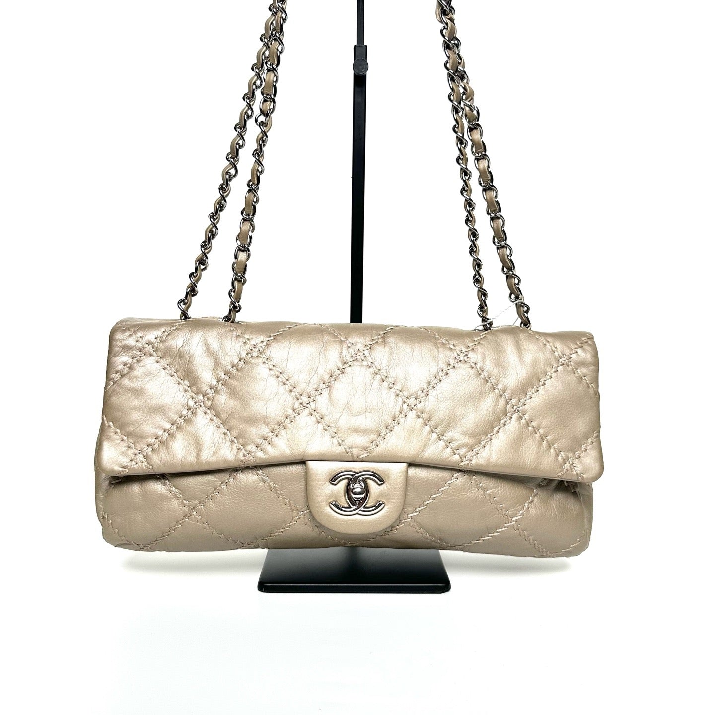 Chanel - Classic Flap - Leather - Beige - (mini)